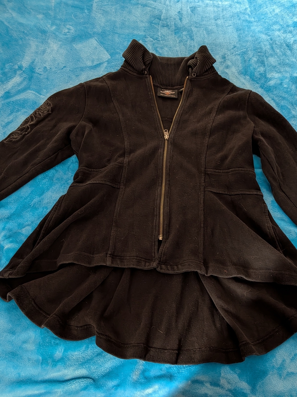 Harley-Davidson Women’s Black Zip-Up Jacket, Motorcycle Biker, Moto Jacket